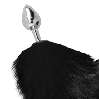 Plug anale stimolante con coda pelosa, riscaldabile e visivo